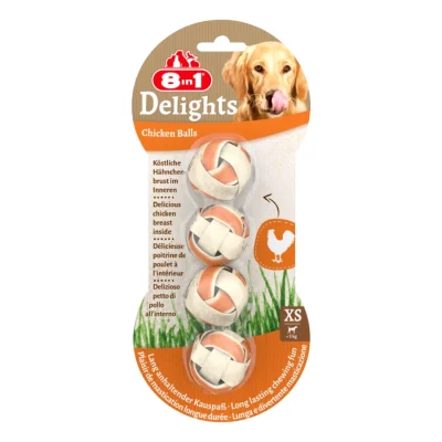 8in1 Delights Boules de poulet à mâcher S 3x4 pcs