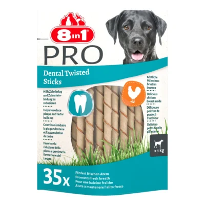 8in1 Delights Pro Dental Twisted Sticks 35 pcs