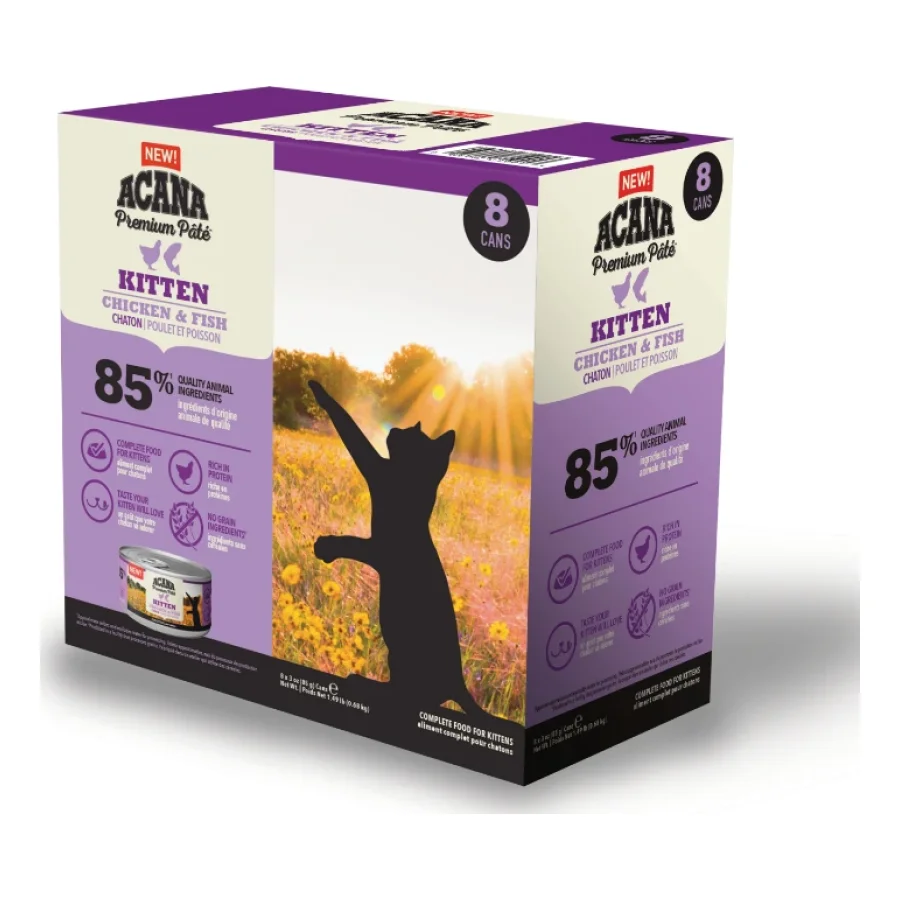 ACANA Premium Pâté Kitten poulet et poisson 32x85 g
