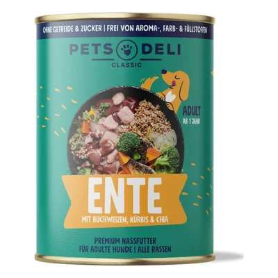 Adult bœuf au brocoli, à la papaye, à l’amarante & basilic 6 x 400 g Canard au sarrasin 6x400 g