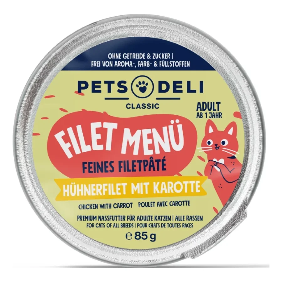 Adult filet de poulet Menu aux carottes & au pissenlit 12 x 85 g