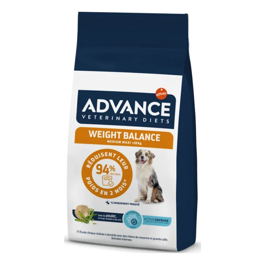 ADVANCE Affinity Veterinary Diets Weight Balance Medium-Maxi - croquettes pour chiens en surpoids 12 kg