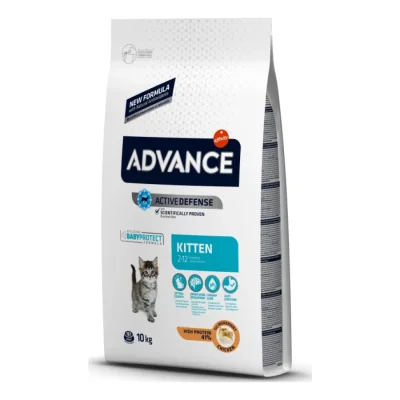 ADVANCE Kitten - Croquettes pour Chaton avec Poulet et Riz 10 kg