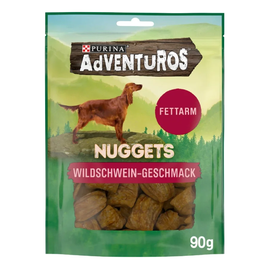 Adventuros Friandises PURINA Nuggets au goût de sanglier allégées en matières grasses 6 x 90 g