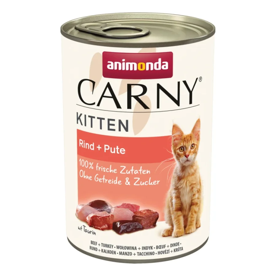 animonda Carny nourriture humide chaton Dinde & bœuf 12x400 g