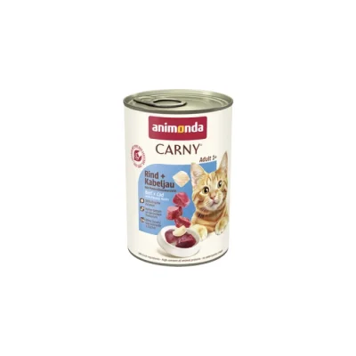 animonda Carny nourriture humide pour chat Adulte 6x400 g Bœuf, cabillaud et racines de persil