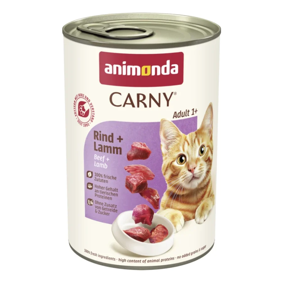 animonda Carny nourriture humide pour chat Adulte 6x400 g Bœuf et agneau