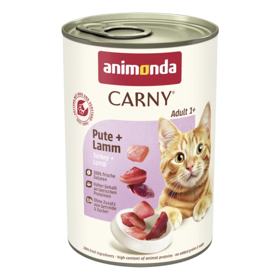 animonda Carny nourriture humide pour chat Adulte 6x400 g Dinde & agneau