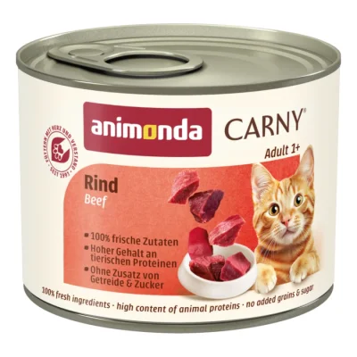 animonda Carny nourriture humide pour chat adulte Bœuf 24x200 g