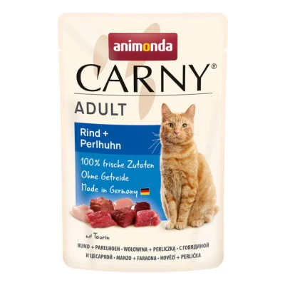 animonda Carny nourriture humide pour chat adulte Bœuf et pintade 24x85 g
