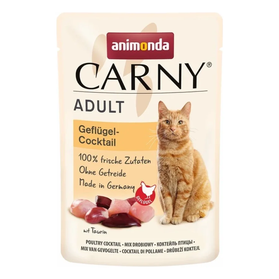 animonda Carny nourriture humide pour chat adulte Cocktail de volaille 48x85 g