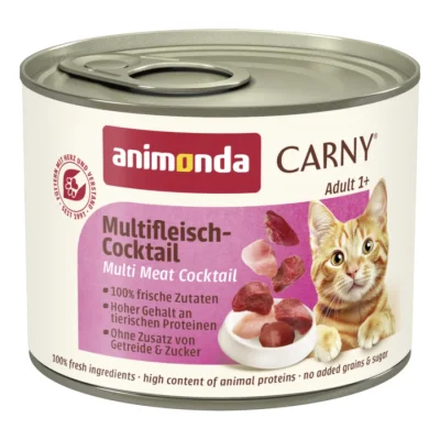 animonda Carny nourriture humide pour chat adulte Cocktail multiviande 24x200 g