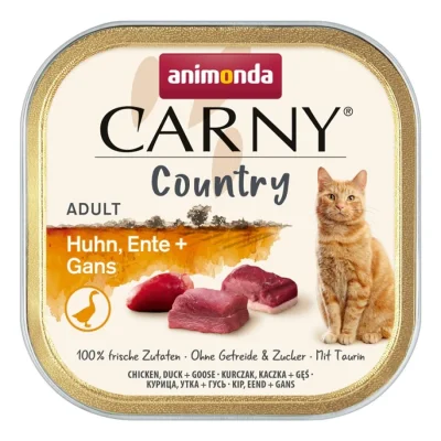 animonda Carny nourriture humide pour chat adulte Country Poulet canard oie 32x100 g