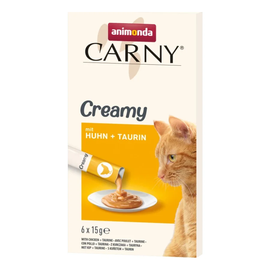 animonda Carny nourriture humide pour chat adulte, Creamy avec taurine 11x 6x15g Poulet
