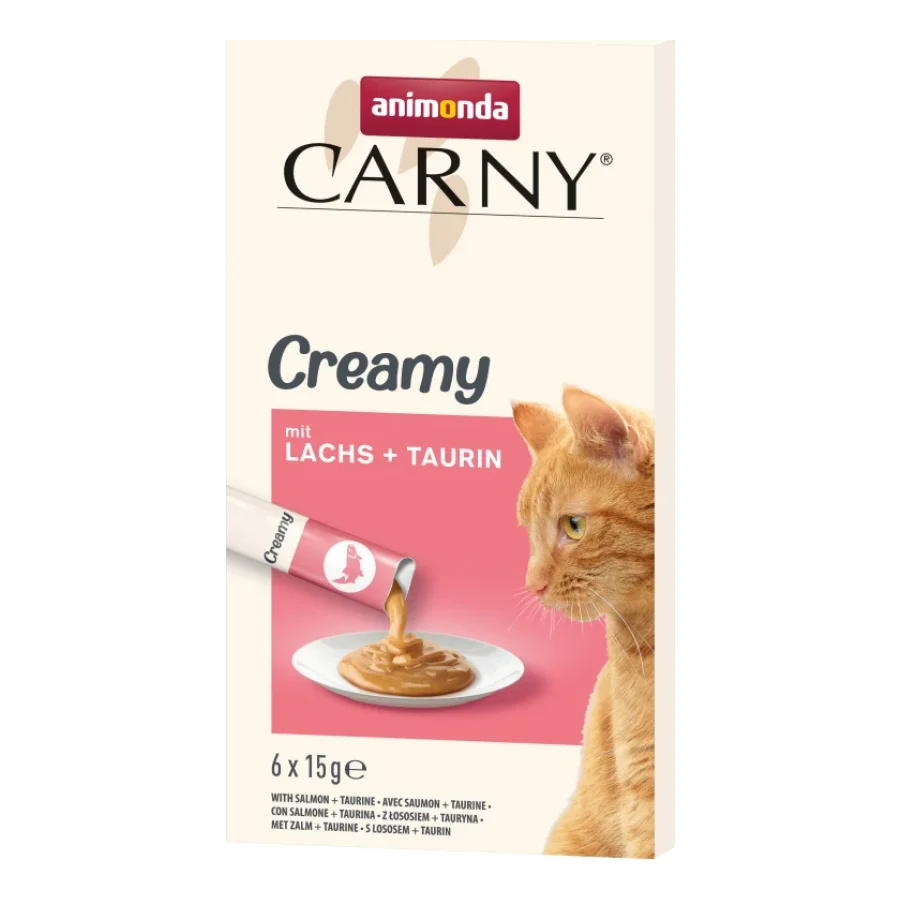 animonda Carny nourriture humide pour chat adulte, Creamy avec taurine 11x 6x15g Saumon