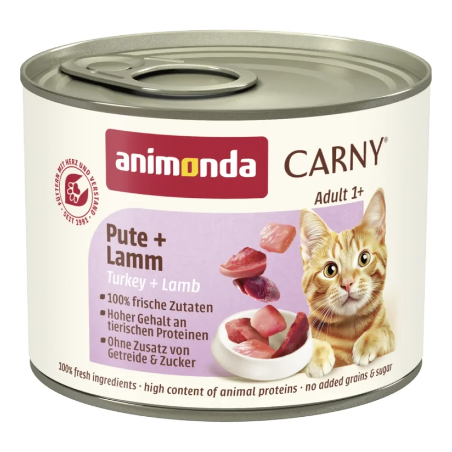 animonda Carny nourriture humide pour chat adulte Dinde & agneau 6x200 g