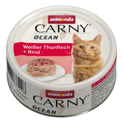 animonda Carny Nourriture humide pour chat Adulte, Ocean 12x80 g Thon et bœuf