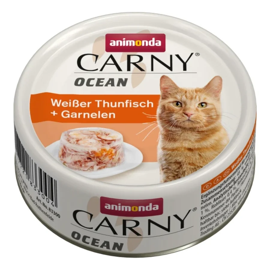 animonda Carny Nourriture humide pour chat Adulte, Ocean 12x80 g Thon et crevettes