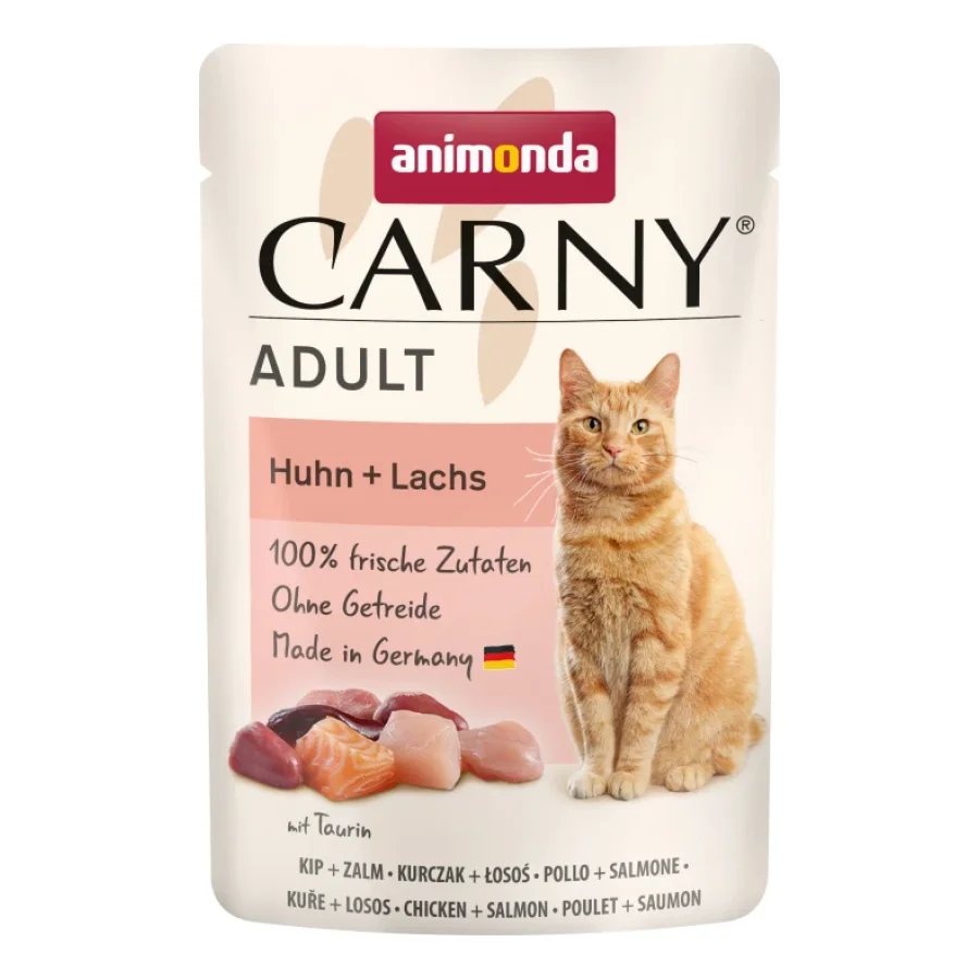animonda Carny nourriture humide pour chat adulte Poulet & saumon 12x85 g