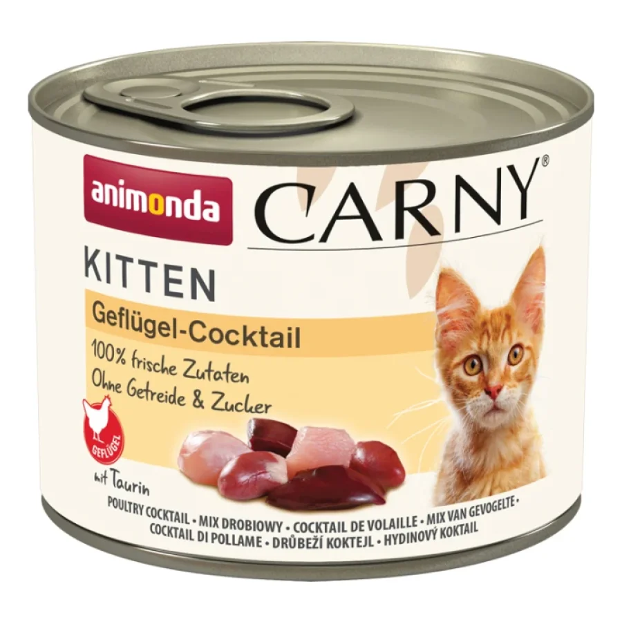 animonda Carny nourriture humide pour chatons Cocktail de volaille 24x200 g