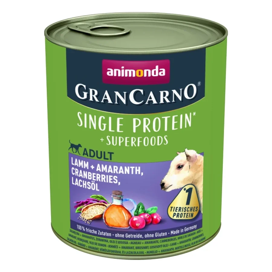 animonda GranCarno Adult Superfoods Agneau et amaranthe, canneberge, huile saumon 12x800 g