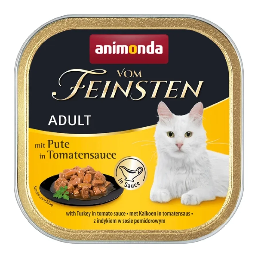 animonda premium Adult Mixpaket 32x100 g Dinde, en sauce à la tomate