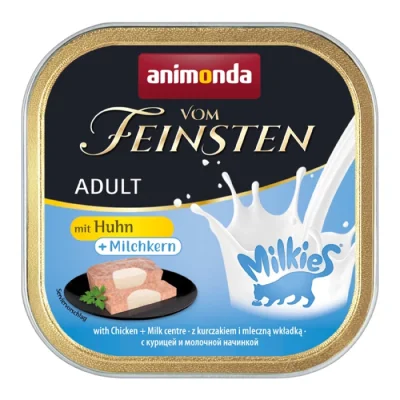 animonda Vom Feinsten Adult avec cœur au lait 32 x 100 g au poulet et au lait
