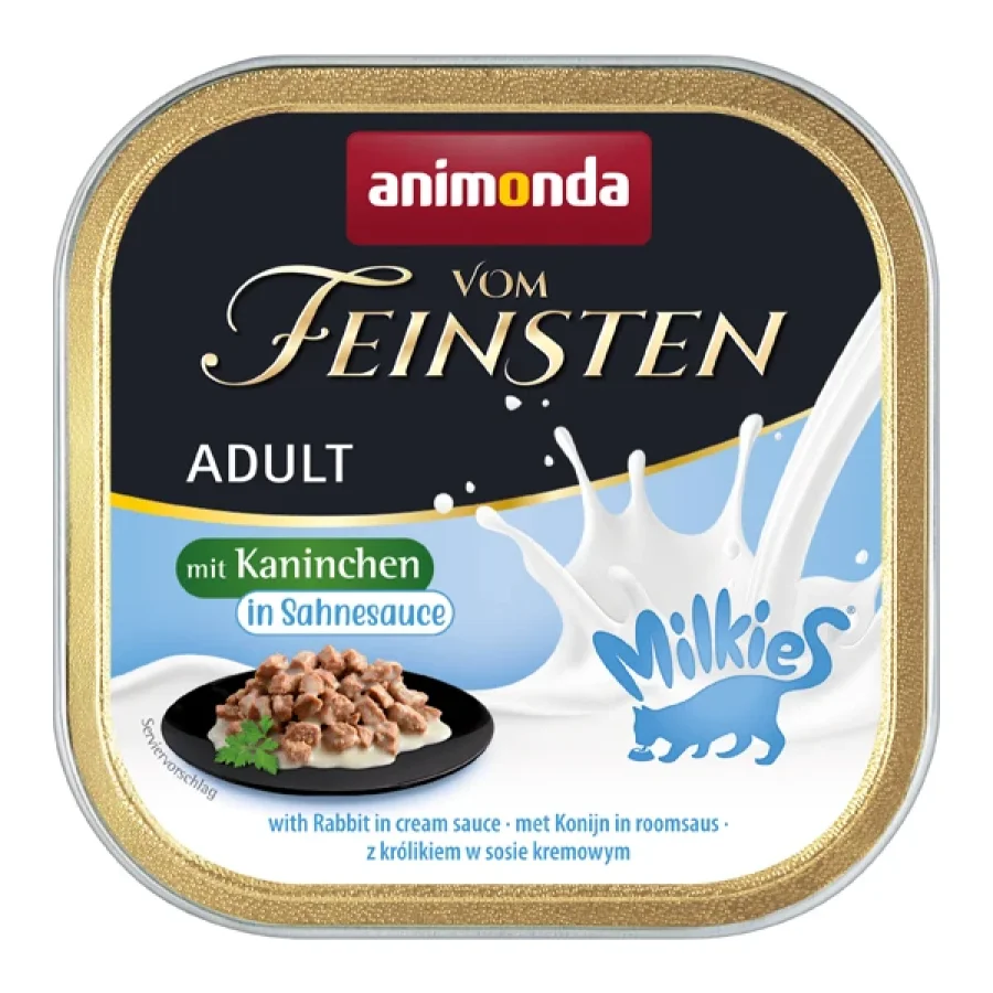 animonda Vom Feinsten Adult Milkies 32 x 100 g Lapins, sauce à la crème