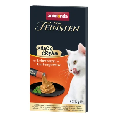 animonda Vom Feinsten Adult Snack-Cream 11 x 6 x 15 g Saucisse de foie & légumes du jardin
