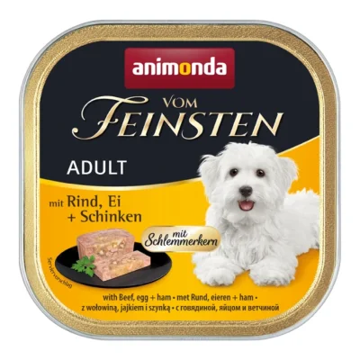animonda Vom Feinsten Adulte 22 x 150 g Bœuf, œuf, jambon aux cœurs gourmands 22x150 g