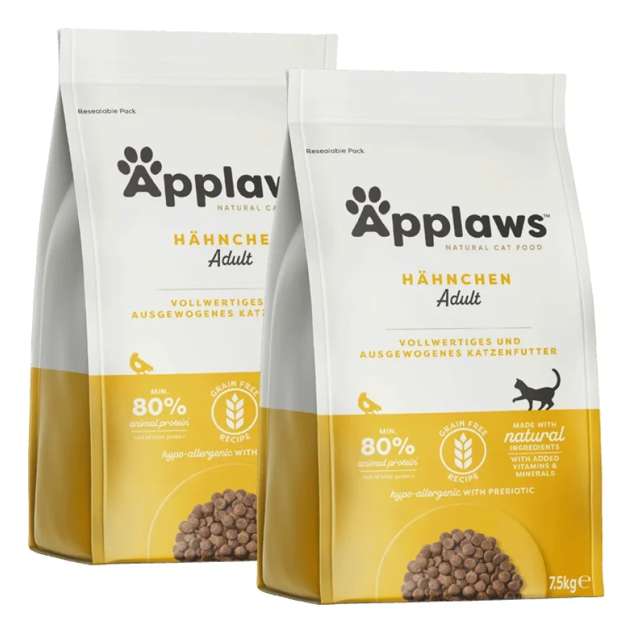 Applaws Croquettes pour chat adulte Poulet 2x7,5 kg