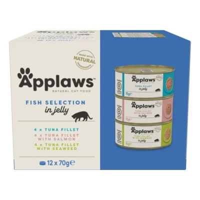 Applaws nourriture humide chat adulte sélection de poissons multipack en gelée 12x70 g