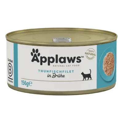 Applaws nourriture humide pour chat adulte en bouillon Filet de thon 24x156 g