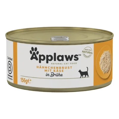 Applaws nourriture humide pour chat adulte en bouillon Filet poulet et fromage 24x156 g