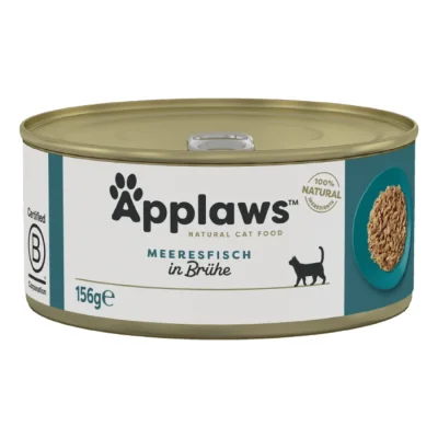 Applaws nourriture humide pour chat adulte en bouillon Poisson de mer 96x156 g