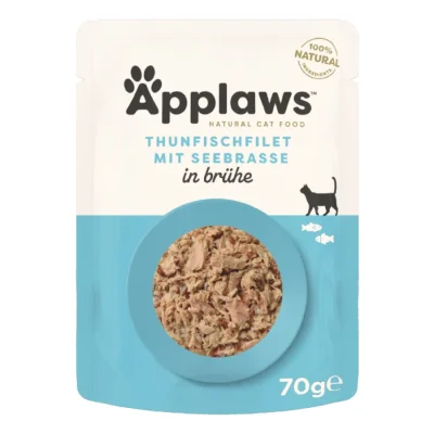 Applaws nourriture humide pour chat adulte Thon et daurade 12x70 g