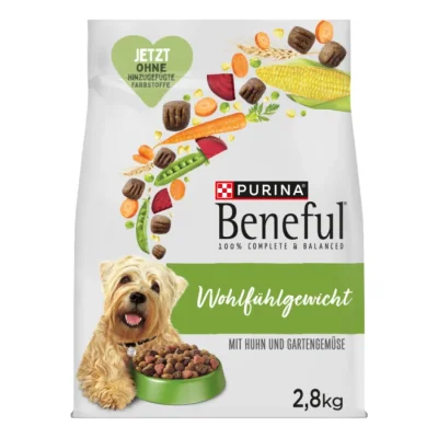 Beneful Purina Croquettes pour chien, Adulte, Poids de forme, Poulet & Légumes du jardin 2,8 kg