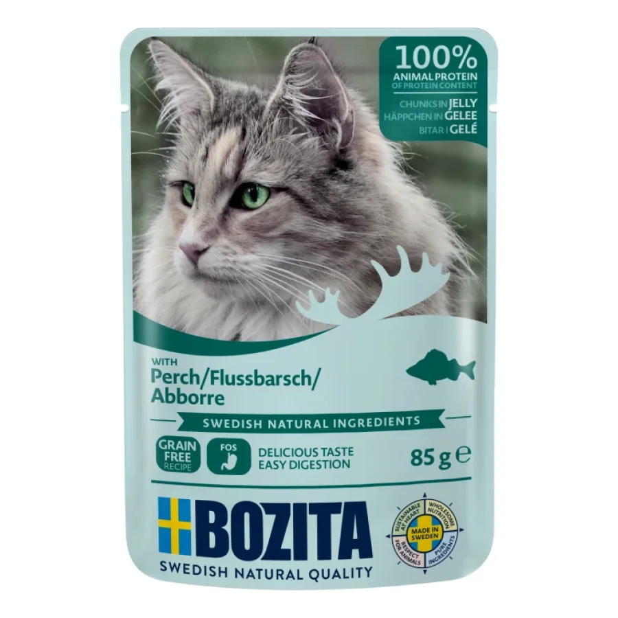 BOZITA Bouchées en gelée 12 x 85 g perche