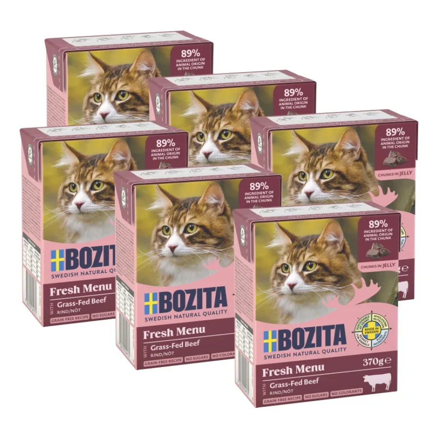 BOZITA Bouchées en gelée 6 x 370 g Bœuf haché