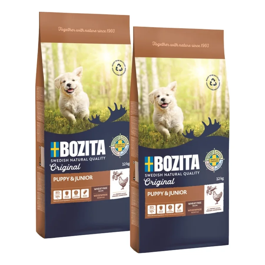 BOZITA Dog Original Puppy & Junior 2x12 kg