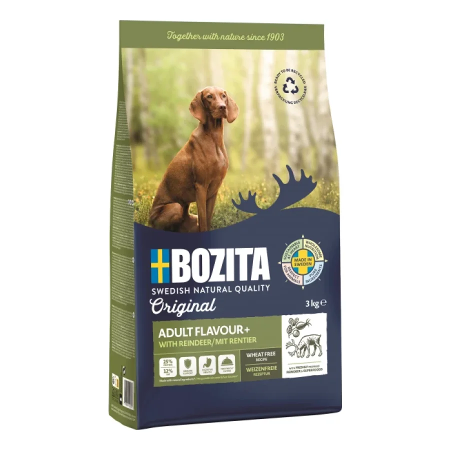 BOZITA Original croquettes pour chiens Adult Flavour+ 3kg 2x3 kg