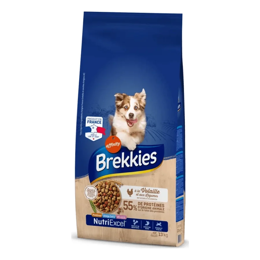 Brekkies Adult à la Volaille et aux Légumes 13 kg