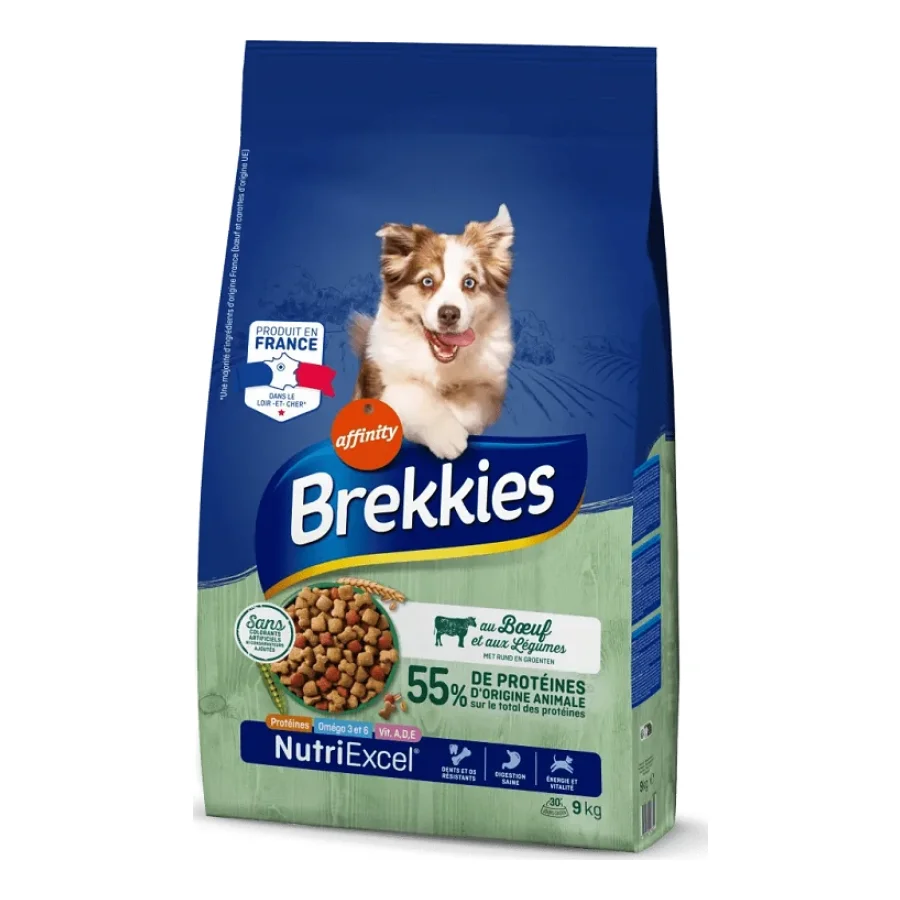 Brekkies Adult au Bœuf et aux Légumes 9 kg