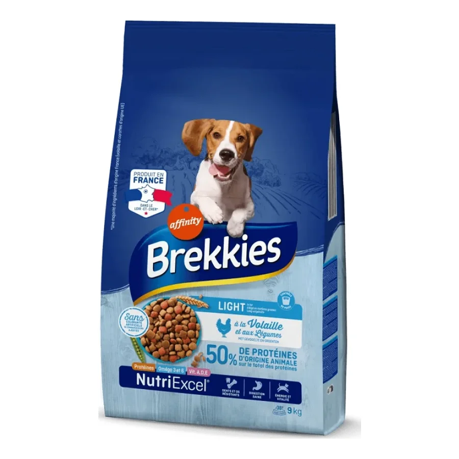 Brekkies Light à la Volaille et aux Légumes 9 kg