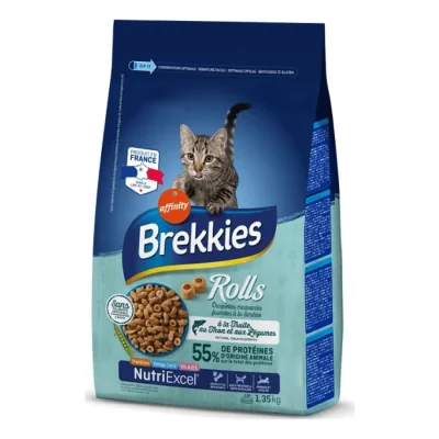 Brekkies Rolls à la Truite, au Thon et aux Légumes 1,35 kg