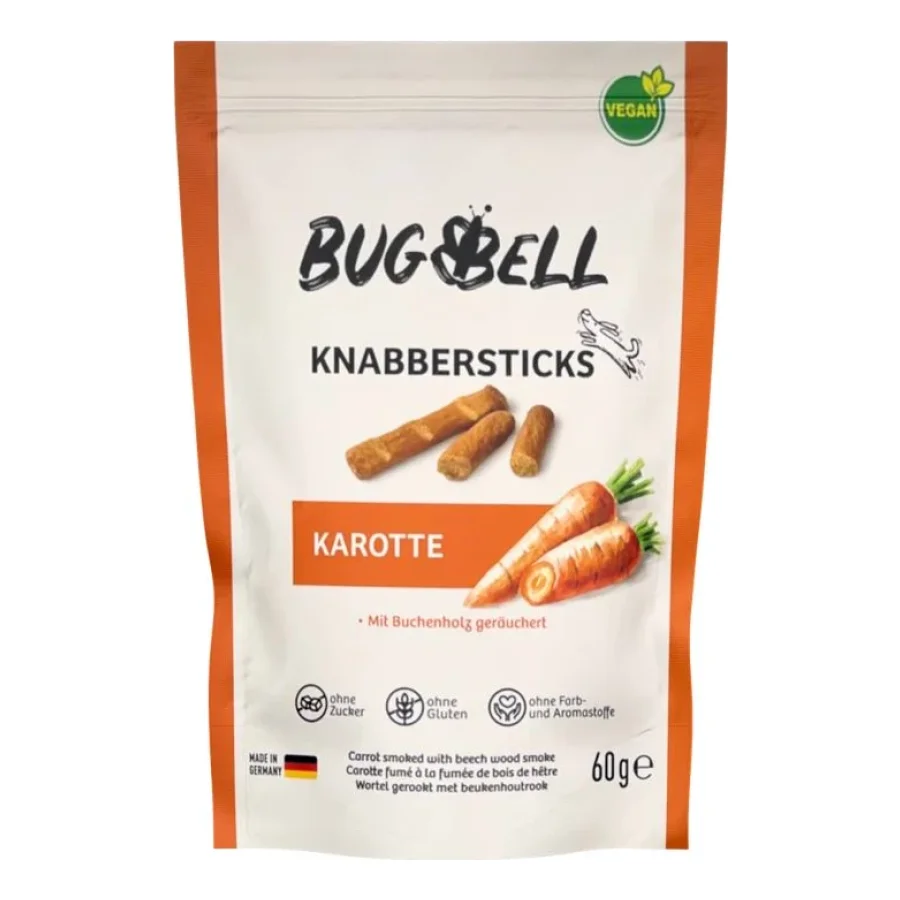 BugBell GmbH BugBell Bâtonnets à mâcher Adult Carotte 12x60 g
