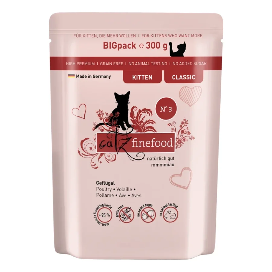 Catz finefood Kitten N° 3 volaille 6x300 g