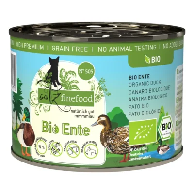 Catz finefood nourriture humide chat bio adulte N°505 Canard 12x200 g