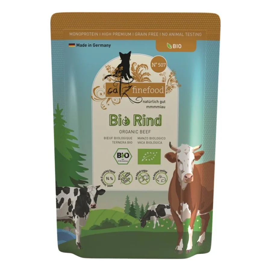 Catz finefood nourriture humide chat bio adulte N° 507 Bœuf 24x85 g