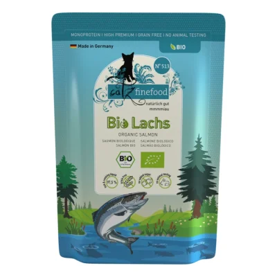Catz finefood nourriture humide chat bio adulte N° 513 saumon 12x85 g